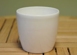 White Round Pot Cover 18cm